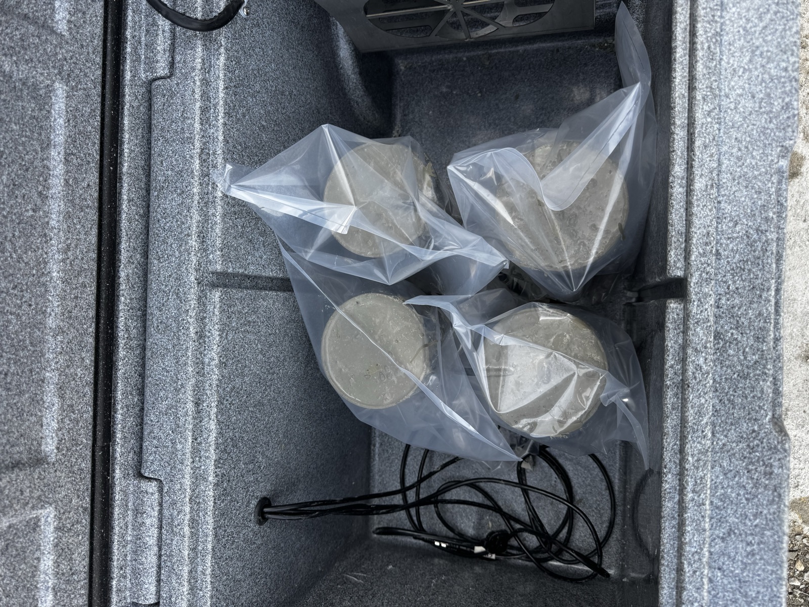 SensyCure match cure system with bagged test cylinders and temperature probes